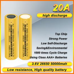 New 3.6V 26650 Original Battery 5000mAh Rechargeable Power Batteries 3C High Discharge 26650 Cell Lithium Battery Free Shipping