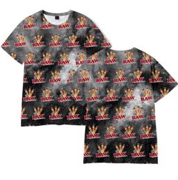 2022 Summer Men T Shirt RAW Cigarette Tobacco Tops 3D Printed Women ONeck Short Sleeve Cosplay Costume T Shirt Tees7670305