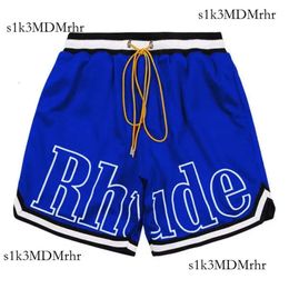 Rhude Short Designer Shorts Mens Mesh Short Summer Fashion Beach Elastic Band Pants Men High Quality Street Wear Red Blue Black Purple Pants 562