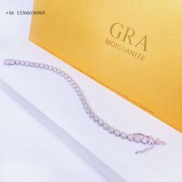 With 3Mm Vvs Sier Chain Moissanite Tennis Women Diamond Bracelet For Man