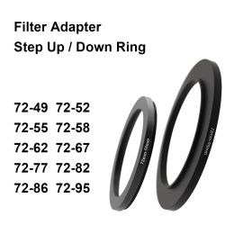 Camera Lens Philtre Adapter Ring Step Up / Down Ring Metal 72 mm - 49 52 55 58 62 67 77 82 86 95 mm for UV ND CPL Lens Hood etc.
