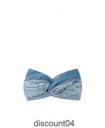 Designer Silk Elastic Blue and Light Blue Headbands Women Luxury Girls Print with Horsebit Silk Headband Hair Bands Scarf Accessories Giftsqz3t