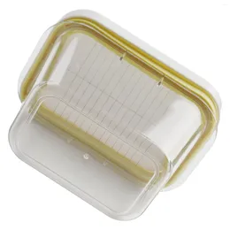 Storage Bottles 2in1 Butter Box Dish With Lid Sealing Cheese Cutting Kitchen Food Container