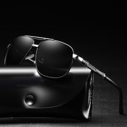 Sunglasses Polarised Mens Brand Designer 60mm Pilot Aviation Driving For Male Clout Goggles UV400 Gafas Sol Hombre 2563
