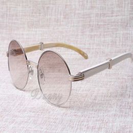 2019 new radiation protection sunglasses 7550178 natural white angle men and women to prevent UV glasses too Size 55-22-135mm glasses 241J