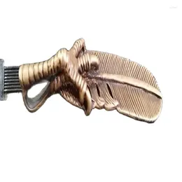 Decorative Figurines Brass Hawk Feather Copper Key Buckle Pure Button