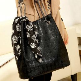 Totes Chain Bag Cute Trendy Scarf Casual Women's Shoulder Bags 3214