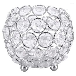 Candle Holders -Crystal Tea Light Holder Wedding Banquet Family Party Office Table Decoration Center Accessories (10 Cm)