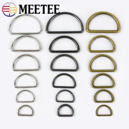 10Pcs 15-50mm D Ring Metal Buckles Webbing Pet Collar Hook Adjust Belt Buckle for Backpack Hang Rings Clasp Sewing Accessories
