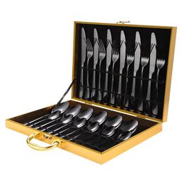 24pcs Minneware Sets Swards Hevale Stem Homevel Westernware Wornware Fork Spoon Деревянная подарочная коробка для столовых приборов кухонная посуда