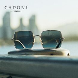 Sunglasses CAPONI Brand Fashion Women Design Eyewear Square Style Colour Lenses Polarised Sun Glasses For Men CP19711 287f