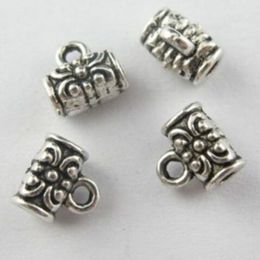 500pcs lot Silver Plated Bail Spacer Beads Charms pendant For diy Jewellery Making findings 5x7mm 200x