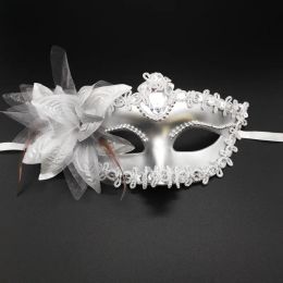 Sexy Diamond Carnival Mask Venice Feather Flower Wedding Carnival Party Performance Purple Costume Sex Lady Mask Masquerade