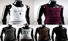 Whole Selling Men Vest TShirt Summer Undershirt Mens Tshirt AShirt Wife Beater Ribbed Muscle Vest Top New Fashion31213347854