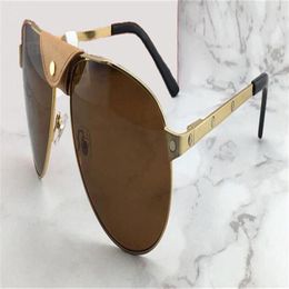Nuovi occhiali da sole Design di moda 229099669 piloti in pelle telaio popolare di vendita popolare Uv400 Protezione di alta qualità di alta qualità Classic Eyewar 262A