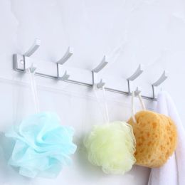 Movable Robe Hook Wall Towel Rack Bathroom Aluminium Coat Clothes Hanger Shower Holder Living Room Kitchen Accessories