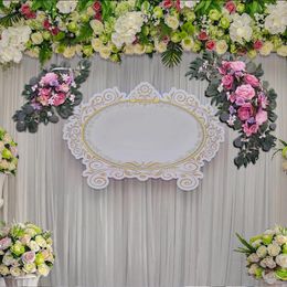 Decorative Flowers Wedding Arch Background Wall Decoration Flower Backdrop Artificial Swag Set For Garden