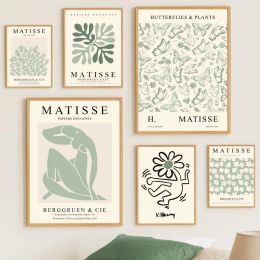 Matisse Abstract Green Leaves Wall Art Canvas Painting Nordic Posters And Prints Wall Pictures For Living Room Home Decoration