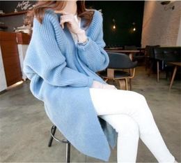 Women039s Knits Tees Autumn Winter Batwing Sleeve Knitwear Cardigan Women Large Size Knitted Sweater Female Elegant Jumper Co8357775