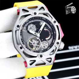 Top Fashion Luxury Brand Fr's 70th anniversary watch Tourbillon chronograph watch Fully automatic winding machinery Black PVD titanium inserts Wristwatches nice