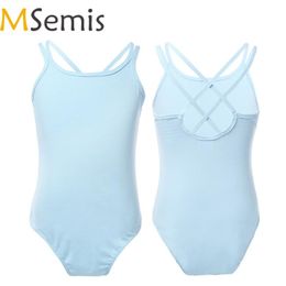 STOCK MSemis Kids Girls Dance Costumes Ballerina Bodysuit Ballet Dress Tutu Gymnastics Leotard Dancewear Stage Wear 252n