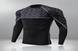 Men039s TShirts Outdoor Mens Quick Dry Fitness Compression Long Sleeve Baselayer Body Under Shirt Tight Sports Gym Wear Top Me8985106