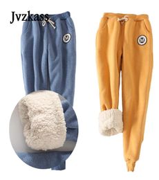 Jvzkass Autumn and winter women thick lambskin cashmere pants warm female casual pants loose Harlan long trousers Z112241214