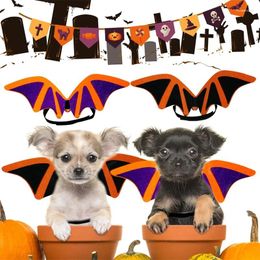 Dog Apparel 1Pc Pet Orange Blue Bat Wings Halloween Funny Transformation Decoration Accessories