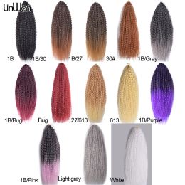 Synthetic Braids Hair Extensions Brazilian Marly Ombre Organic Crochet Afro Curls Soft Yaki Kinky Curly Hair For Women And Kids