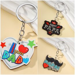 New Creative Superpapa Wooden Keychain Day's Day Day Holiday Blue Beard Keeychain Orning Hanging Orning