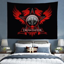 Dream Theatre Tapestry Wall Hanging Band Art Room Decor Music Wallpaper Aesthetic Bedroom Decoration Home Headboards Decorative