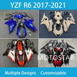 Free Custom Fairing for YZFR6 2017-2018-2019-2022 2023 Year Yamaha YZF R6 17-23 100% Fit Injection Motorcycle Fairings Kit ABS Plastic Sportbike Body Rebuild Motobike05
