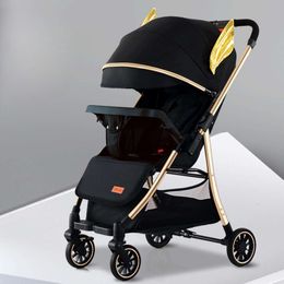 Baby Two-way light One-button Travel Portable Pram Infant Trolley Folding High-view Stroller baby carriage F4525