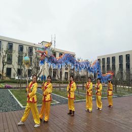 7m size 5 For 6 student Mascot costume silk fabric Chinese Spring Day DRAGON DANCE ORIGINAL Folk Festival Celebration Prop 238h