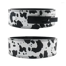 Waist Support Cow Pattern Weightlifting Belt Leather Weight Lifting Lever For Men Women Gym Fitness Powerlifting And Back