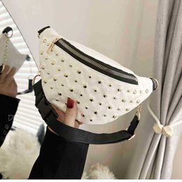 Waist Bags HBP Belt Bags for Women Designer Rivets Waist Pack Luxury Designer Fanny Pack Small Women Waist Bag Phone Pouch Punk Belt Bag Purse Chest Handbags 220809