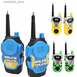 Toy Walkie Talkies Walkie Talkies 2Pcs 50M Mini 2Ch Radio Phone for Kids Portable Handheld Children Outdoor Electronic Interphone Toy Q240527