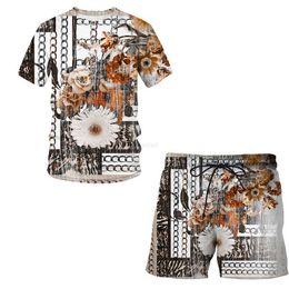 Men's Tracksuits New 3d Printed T-shirt and Shorts Luxury Pattern Summer Mens Casual Sports Suit Tracksuit Men Plus Size S-6xl 004w70b