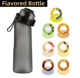 Flavoured Water Bottle 650ml Drinking Alr Up 7 Fruit Fragrance Pods Water Cup for Outdoor Camping Fitness Fashion Sports Bottle 240527