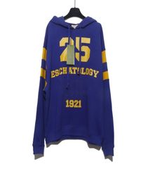 2022 Luxus -Designer Retro Crack Logo 25 Limited Hoodled Hoodie Print Kontrast Farbe Spleiß loser Männer Hoodies Sweatshirts Pullover1353751