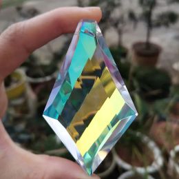 76mm Faceted Crystal Prism Lamp Chandelier Glass Rainbow Hanging Suncatcher DIY Pendant Home Wedding Window Decor Crafts