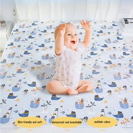 Cotton Baby Nappy Changing Sheet Pads Washable Waterproof Overnight Protection Pad Sheets Floor Game For Children Diaper Mats 240511