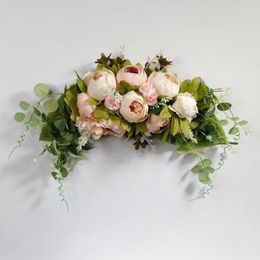 Decorative Flowers Artificial Wedding Arch Wreath Threshold Peony Rose DIY Party Flower Wall Arrangement Boho Home Decor Christma