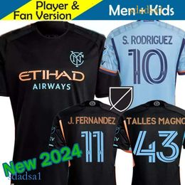New York City FC 2023 2024 Soccer Jersey Kid Kit Men 23/24 Football Shirt Primary Home Sky Blue Away Black TALLES MAGNO FERNANDEZ RODRIGUEZ KEATON
