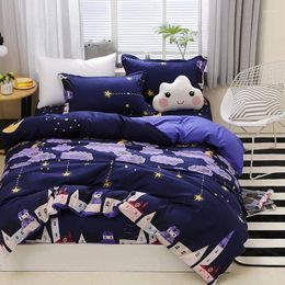 Bedding Sets Star Clouds Pattern Girl Boy Kid Bed Cover Set Duvet Adult Child Sheets And Pillowcases Comforter 61071