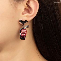 Dangle Earrings Gothic Accessories Fairy Grunge Style Novelty Horror Vampire Blood Bat Aesthetic Pendant Statement Funny Dark Jewellery