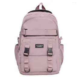 Backpack College Student Rucksack Fashion Casual Book Bags Large Capacity Multi-Pockets Portable Lightweight For Teenage Girls Boys