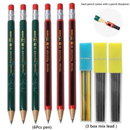 2.0 mm Mechanical Pencils Set Automatic Student School Pens Supplies Office Kawaii Cute Stationery Drawing Writing Art Sketching