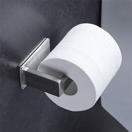 304 Stainless Steel Toilet Paper Holder Durable Wall Mounted Roll Paper Organiser Towel Rack Bathroom Tissue Holder Y200108 312V