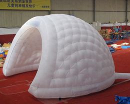 Inflatable Luna tent for Trade show Event Party Promotion Exhibition White portable outdoor dome Camping tents with LED light